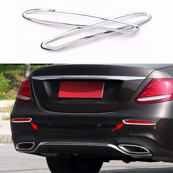 

2x Chrome ABS Rear Tail Fog Light Frame Cover Trim For Mercedes-Benz E Class W213 2017