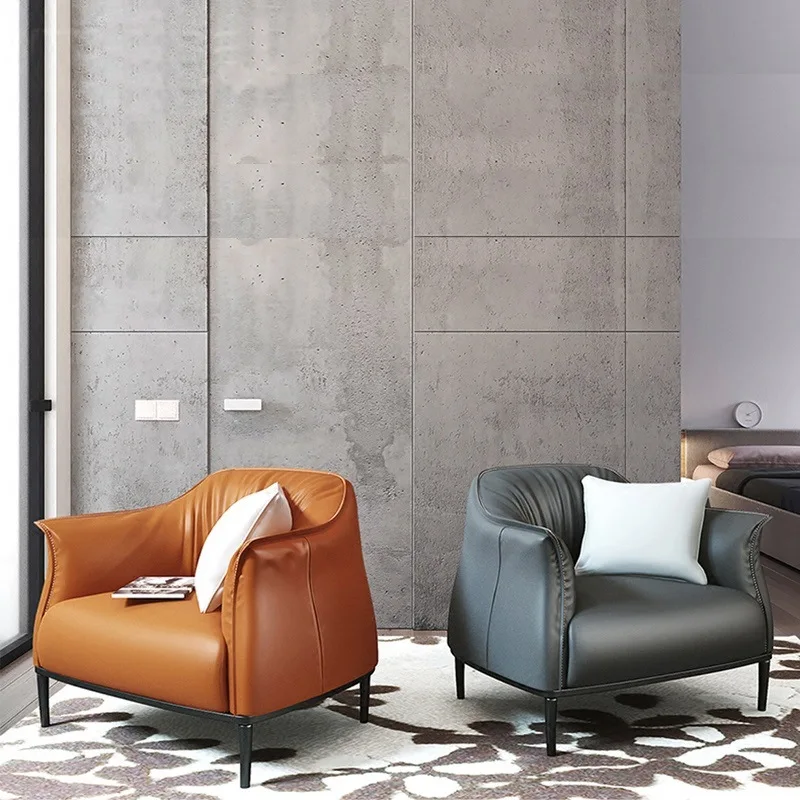 Простой современный одноместный диван дизайнерский креативный стул для отдыха Спальня Кабинет светильник роскошный одноместный диван стул