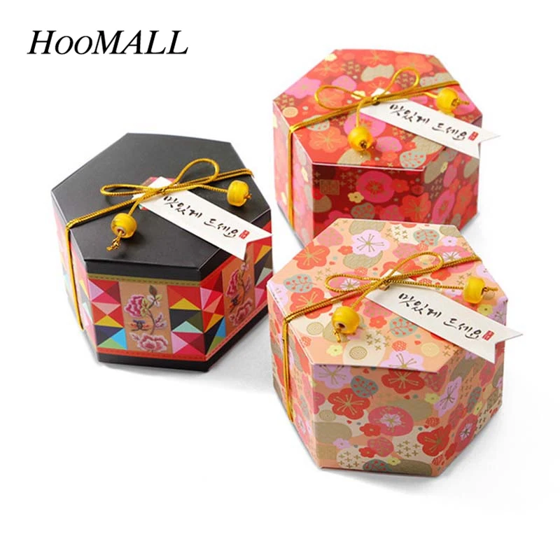 

Hoomall 50Pcs/lot New Spring Handmade Biscuit Candy Boxes Baked Pastry Boxes Wedding Favors And Gifts Box