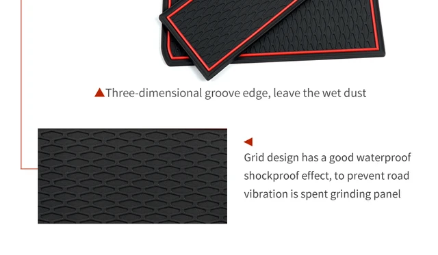 for VW Polo 2018 2019 2020 2021 Anti-Slip Gate Slot Mat Non-Slip Pad Rubber  Cup Holders Accessories 6pcs/12pcs Set - AliExpress