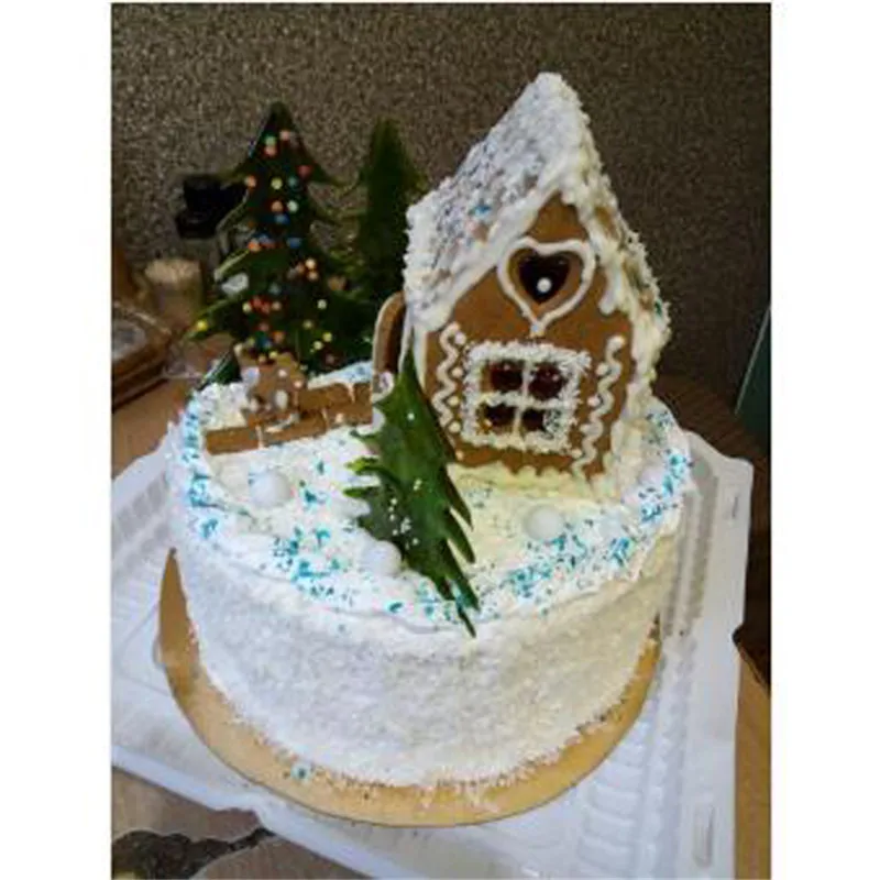 White Christmas Diy House Shaped Chocolate Mold Cake Decorating Tools