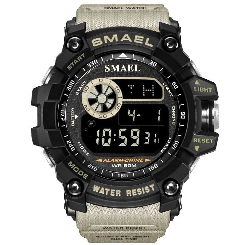 SMAEL Outdoor Sports Watches for Men Digital Watch Men's Electronic Military Clock Male Big Dial Fashion Watch Relogio Masculino 