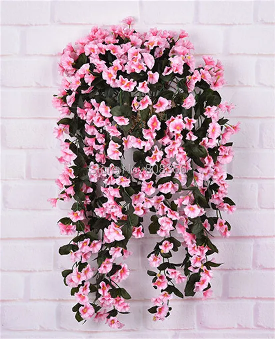 Искусственная лилия цветок ротанга 80 см настенные цветы лозы Гирлянда для свадьбы цветочные Decoraitons