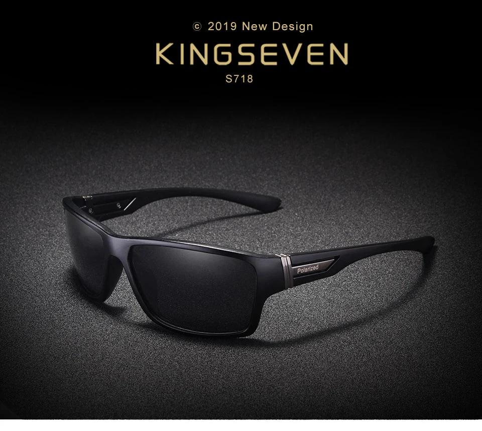 KINGSEVEN, брендовые поляризационные солнцезащитные очки для мужчин, дизайнерские мужские солнцезащитные очки для путешествий, вождения, Мужские квадратные очки ночного видения, очки