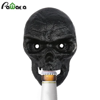 

Vintage Wall Mounted Skull Shaped Beer Opener Bottle Opener with 2pcs Screw Cast Iron Wine Opener for Kitchen Gadget Bar Tools