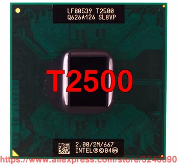 Original lntel Core 2 Duo T2500 CPU (2M Cache, 2.00 GHz, 667 MHz FSB, Dual-Core) For 945 chipset Laptop processor free shipping 1