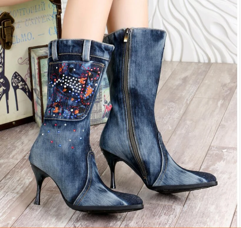 blue jean heels