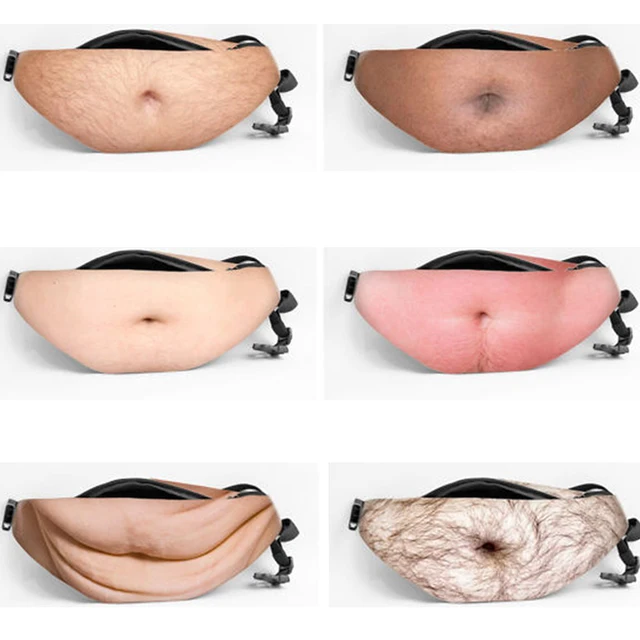 Creative Fashion Dad Bag Bod Waist Packs Bags Case Universal Flesh Creative Fashion Dad Bag Bod Waist Packs Bags Case Universal Flesh Color Beer Fat Belly