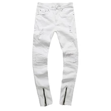 New Fashion Men Stylish Ripped Scratched Jeans Pants Biker Skinny Slim Straight Denim Pencil Long Trousers New Fashion Men Stylish Ripped Scratched Jeans Pants Biker Skinny Slim Straight Denim Pencil Long Trousers