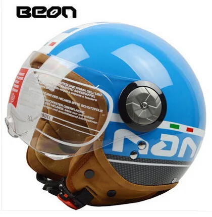 Популярный бренд BEON B110 moto cross шлем для женщин и мужчин, moto rcycle moto Электрический велосипед безопасности головной убор скуте Байк - Цвет: blue