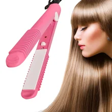 Лучшая электрическая расческа для волос завивка мини Керамическая Горячая выпрямление маленькая электрическая фанера чистое железо зажим QQ99