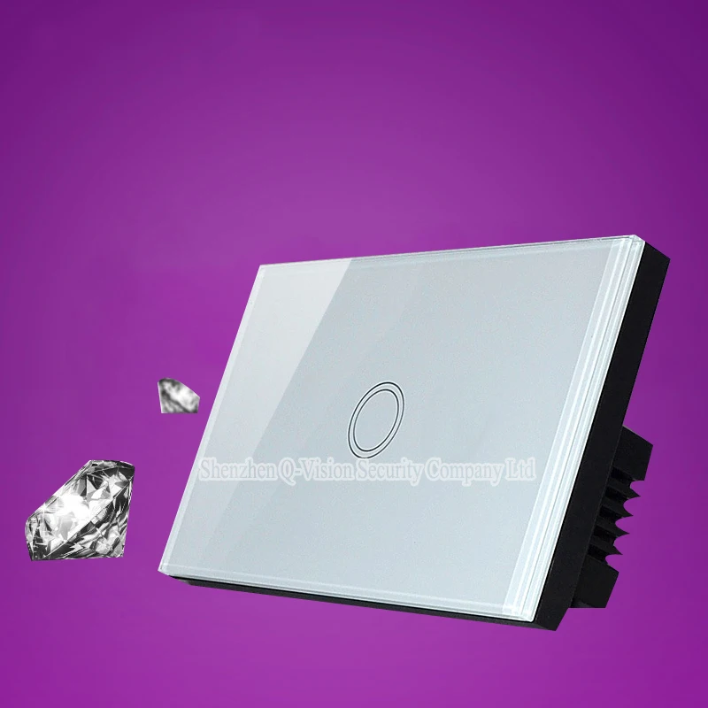 US 1Gang 2 Way Wireless Remote Touch Wall Light Switch Smart Home via Broadlink