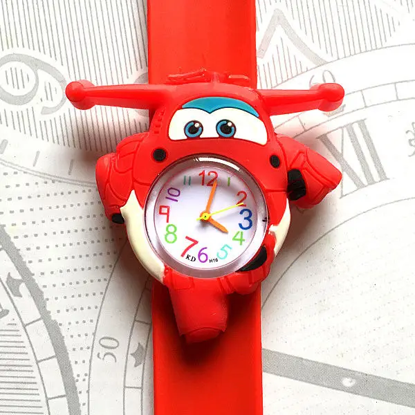 3D мультфильм самолет автомобиль детские часы Дети Кварцевые часы для детей Девочки Мальчики Детские игрушечные часы рождественские подарки Relogio Montre