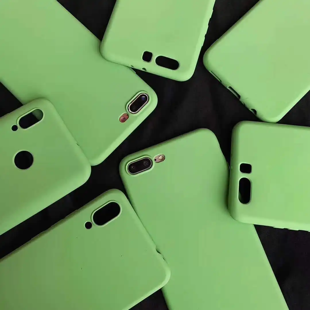 

Matcha Green Sand Texture Frosted TPU Case for iphone 7 Plus SE 5S 6S 6 X XS MAX XR Soft Cover Samsung Note 9 S10 S9 S8 S7 Edge