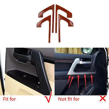 

4x Wood Grain Style For Toyota Land Cruiser 08-17 Door Armrest Cover Panel Trim