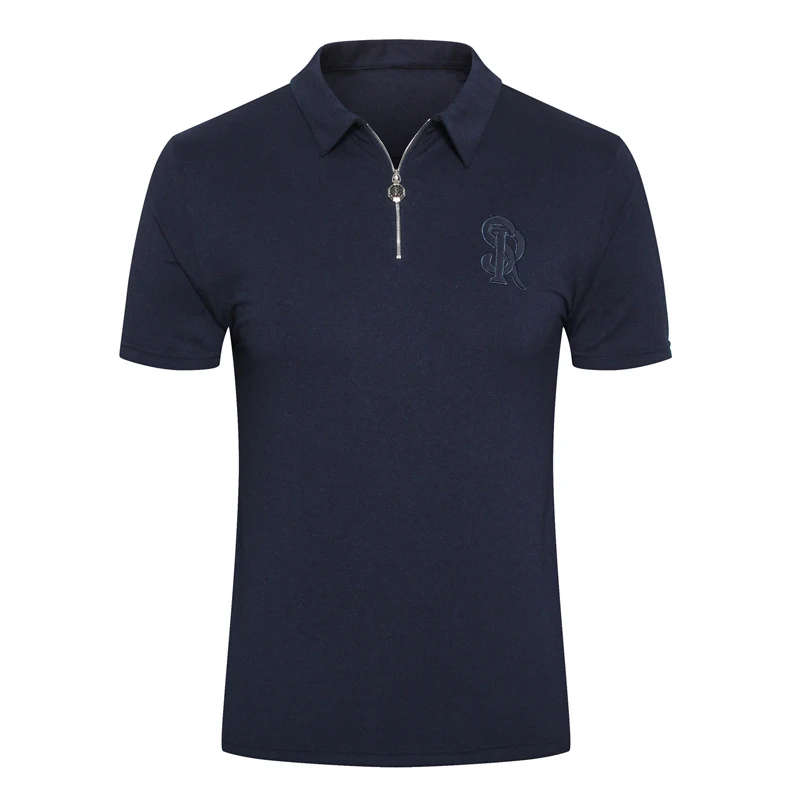 

Billionaire T shirt men 2019 summer new Fashion casual zipper cotton Comfortable Embroidery England gentleman free shipping