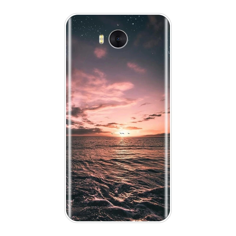 Для huawei Y3 Y5 Y6 II Y7 2017 Pro силиконовый чехол для телефона волны океана мягкая задняя