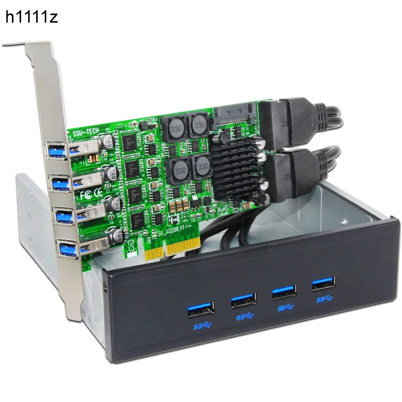 H1111Z добавить на карты PCIE USB 3 0 карта PCI E/PCI Express контроллер + 5 25 Передняя панель PC