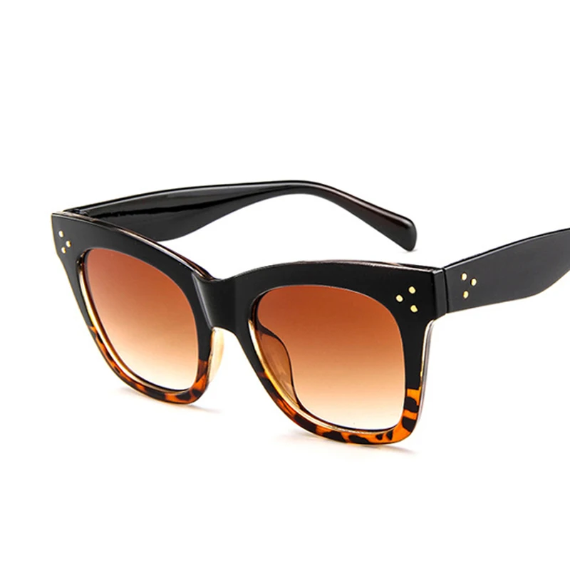 Elbru Безразмерные Винтажные Солнцезащитные очки женские кошачий глаз Роскошные брендовые дизайнерские градиентные цветные Солнцезащитные очки женские UV400 Солнцезащитные очки - Цвет линз: T1