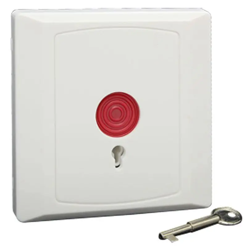 Квадратная семейная офисная Аварийная кнопка для чрезвычайной ситуации белая - Цвет: Red