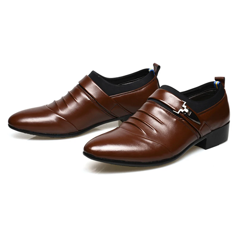 45 Taille 38 on La Pointu Bout Plat Black De brown Hommes 915497 Robe Haute Mariage Chaussures D'affaires Plus Pour Slip Mens Qualité 6yUqZBcw