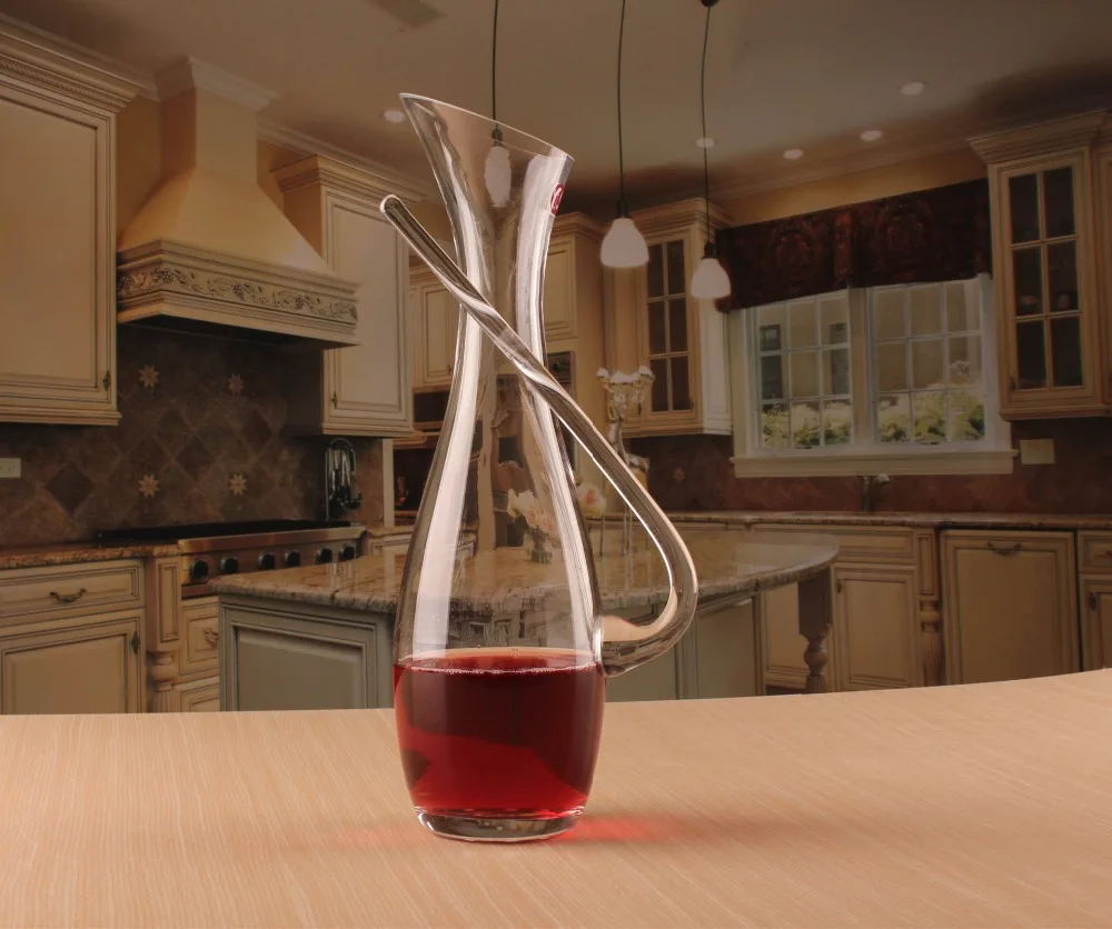 

1PC 1300ML New Ice Pocket Decanter Ice Wine Decanter Clear Glass Decanter Glass of Whiskey JS 1113
