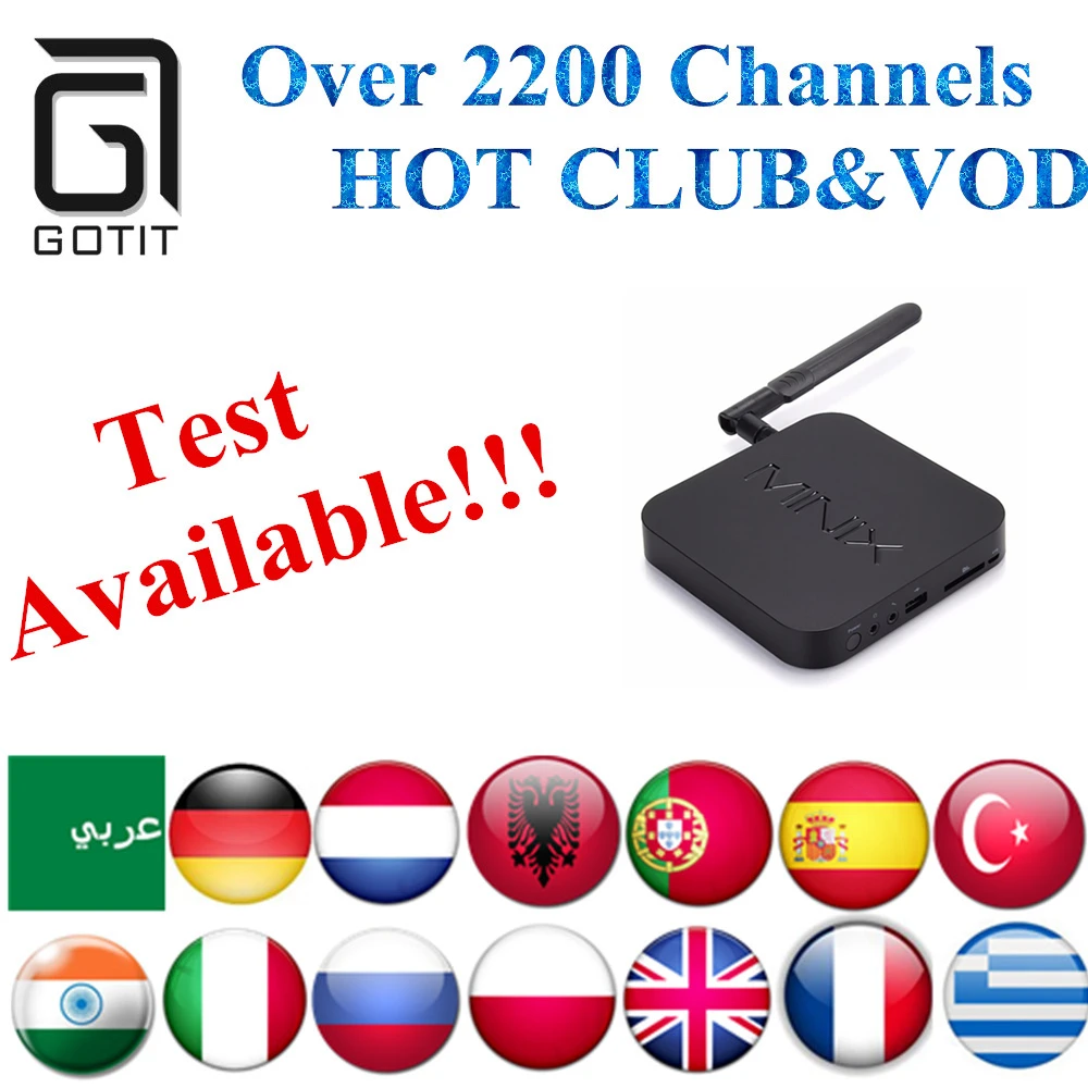 

Germany IPTV Box MINIX NEO X8-HPlus Android TV Box with Power IPTV 2200+ Arabic Turkish Dutch Portugal Hotclub Europe PayTV VOD