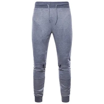 

Drop Shipping Men Casual Pants Solid Color Cotton Sweatpants