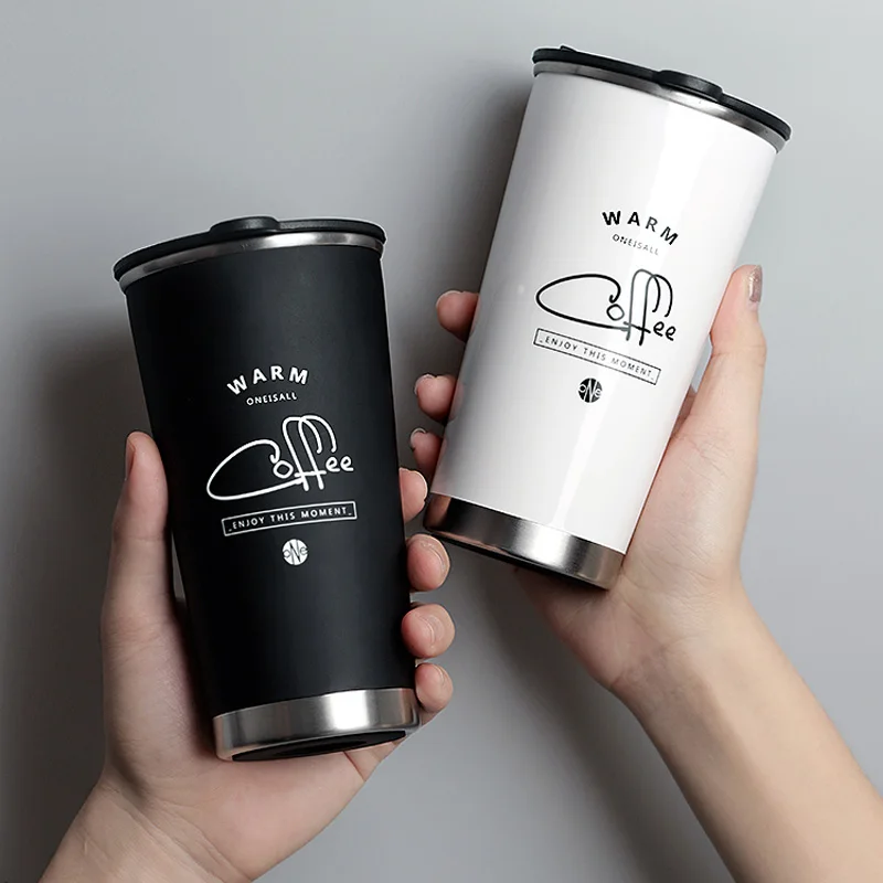 

Office Cup 350ml Business Coffee Cup Stainless Steel Thermos Mug Tea Thermos Tumbler Lover Gift Cup Car Using Juice Cafe Cup