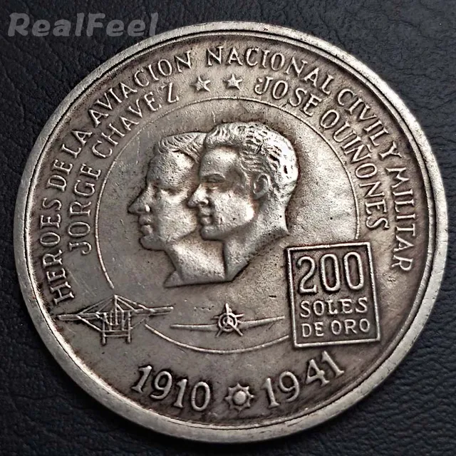 Peru Replica Coins Old Copy 8 Decimos 1975 Antique Copper Peru Replica Coins Old Copy 8 Decimos 1975 Antique Copper Collectible Art Craft Collection