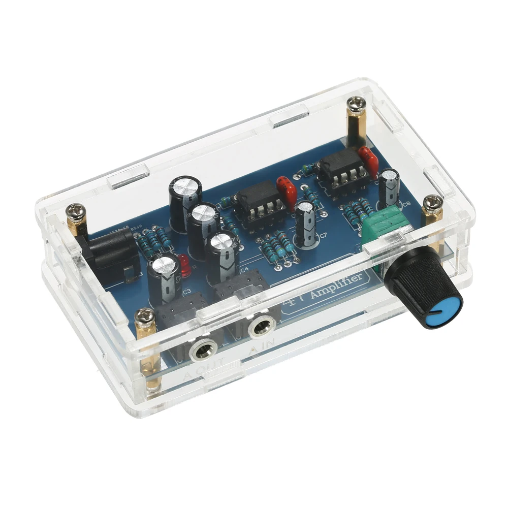 Усилитель для наушников DIY PCB AMP Kit 47 HIFI NE5532 с прозрачным чехлом один источник