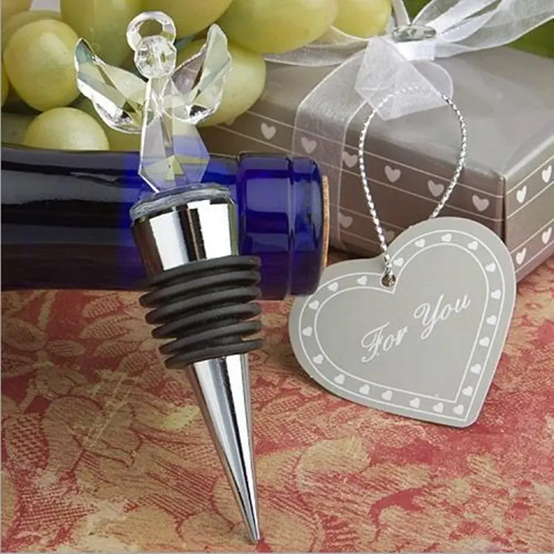 

Wedding Favors Creative Gifts Crystal Alloy Red Wine Bottle Stopper Back Gifts for Guests Party Souvenir F20173116