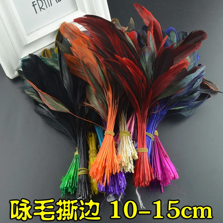 Cheap Colorful 500pcs Dyed Turkey Feather Hair Extensions