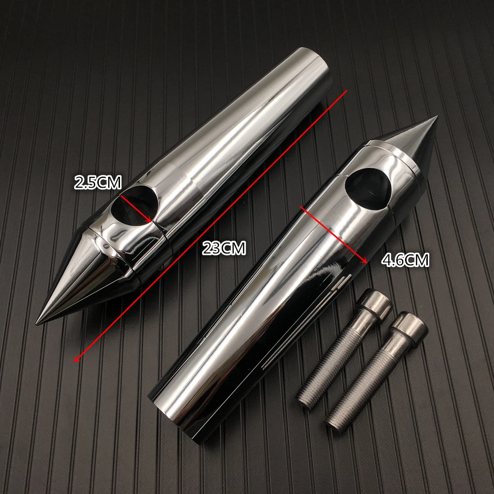 

1" Hole 6" Rise Spike Handlebar Risers For Shadow Spirit 750 Aero VTX 1300 Chrome/Black