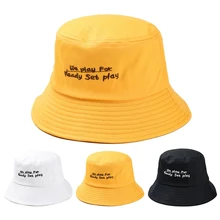 Из материала на основе хлопка сумка с буквами Рыбацкая шляпа для отдыха на открытом воздухе шляпы от солнца для мужчин и женщин