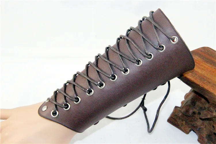 Игра косплей реквизит из натуральной кожи Bracer Arm Armor Warrior стимпанк браслет