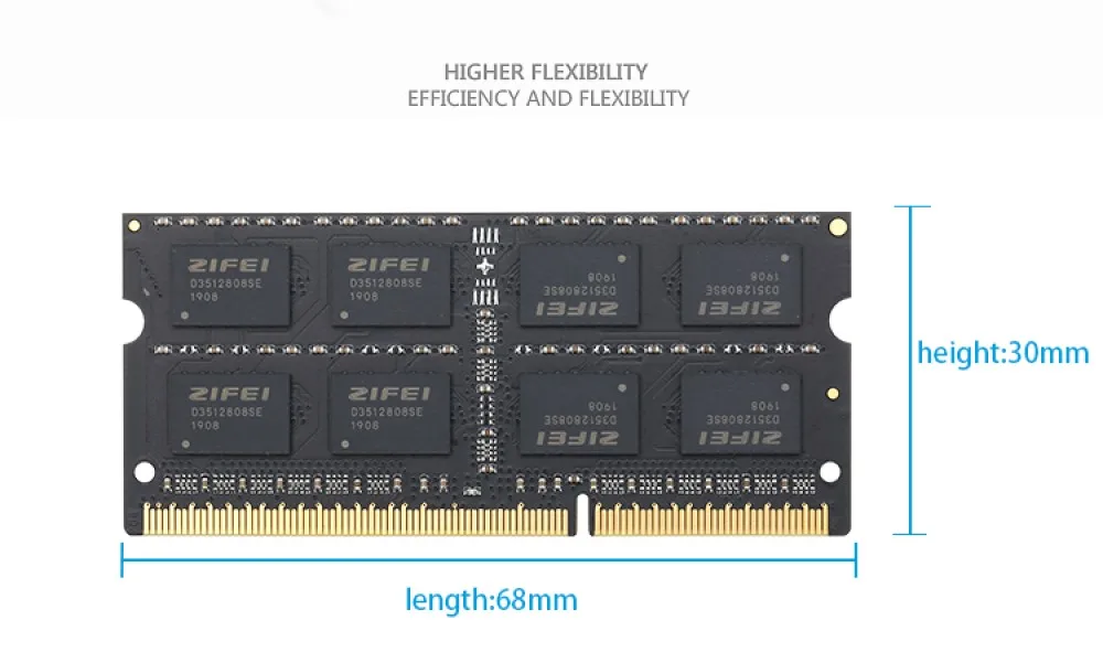 ZiFei ram DDR3L 4 Гб 1066HMz 1333 МГц 1600 МГц 204Pin 1,35 в SO-DIMM модуль памяти для ноутбука