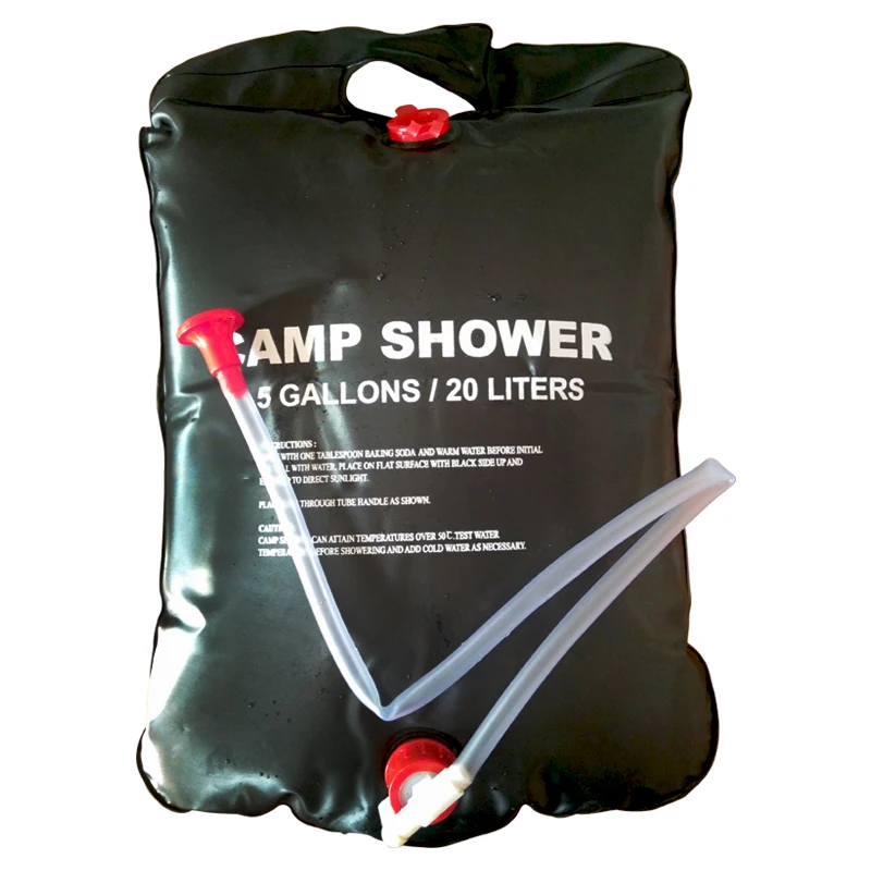 

20L SOLAR HEATED SHOWER CAMPING WATER BATHING BAG OUTDOOR TRAVEL HIKING PORTABLE