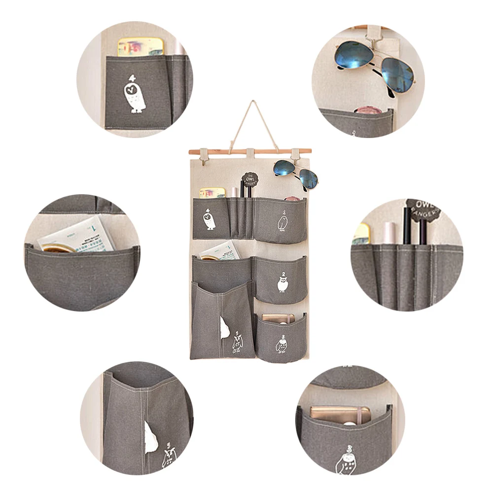 Behogar القطن الكتان الزخرفية منظم منزلي جدار الباب حامل الأكياس خزانة شنقا حقيبة للتخزين حقيبة الأطفال غرفة المنظم Behogar القطن الكتان الزخرفية منظم منزلي جدار الباب حامل الأكياس خزانة شنقا حقيبة للتخزين حقيبة الأطفال غرفة المنظم