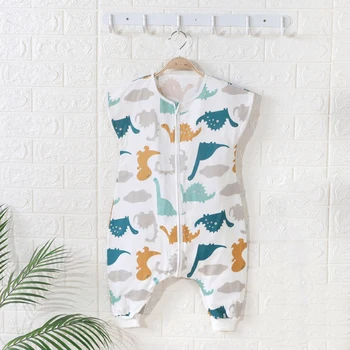 

Summer Cute Cartoon Jumpsuit for Children Pajamas Newborn Sleepsacks Baby Sleeping Bags Legs Cotton Sleeveless Sleep Sack