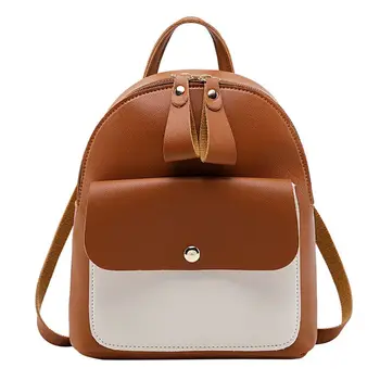 

Women Girls School Bag PU Leather Backpack Mini Rucksack Purse Travel Shoulder bags