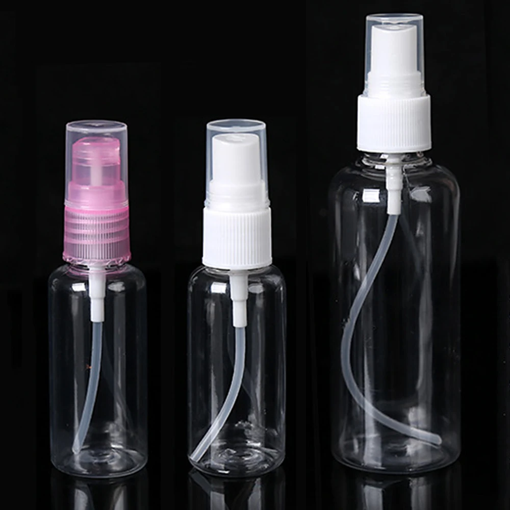 

Random Color Clear Perfume Shampoo Lotion Refillable Bottling Travel Cosmetic Liquid Press Pump Mouth Point Spray Pump Bottle