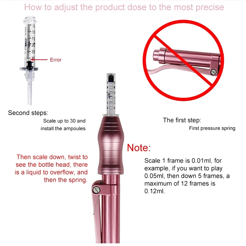Розовая гиалуроническая ручка, пистолеты с гиалуроновой кислотой, сыворотка без инъекций, ручка для омоложения кожи против морщин, липатомайзер для лифтинга губ