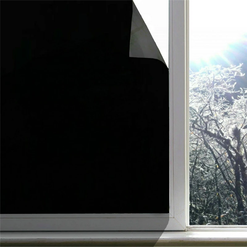 Оконная пленка затемненная оконная тонировка световая блокирующая стеклянная пленка для уединенности отторжения тепла дневной сон 45*200 см