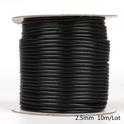 Meters Hot 2.5/3/3.5/4/5mm Waxed Leather Cord Thread Wax Beading Wire Cord Strap Necklace Bracelet DIY Jewelry Findings