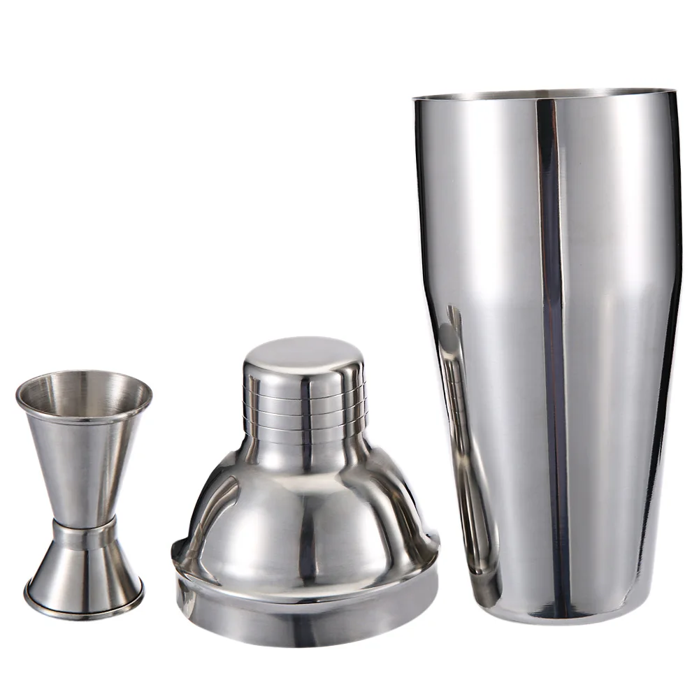 2pcs Martini Shaker Cocktail Shaker and Double Jigger Professional Food