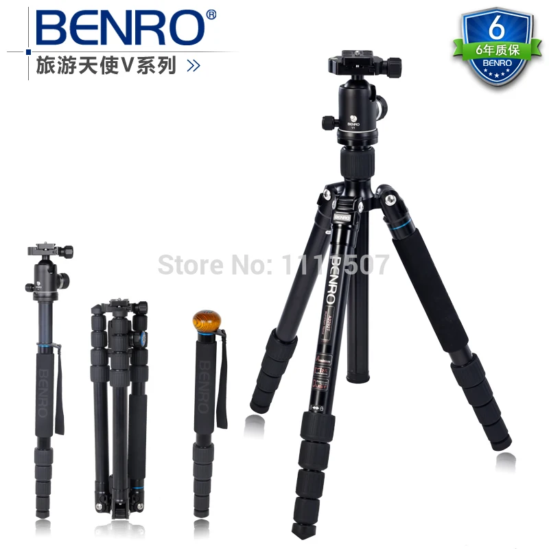 

DHL gopro Benro A2292TV1 Aluminium Monopod Tripod+ Ball Head Tripod Monopod Alpenstock 3 in 1 max loading 14kg wholesale