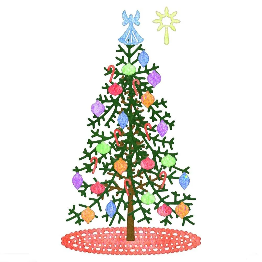 

Metal Cutting Dies Christmas tree Stencils For DIY Scrapbooking Album Paper Card Decorative Craft Embossing Die Cuts New 2018