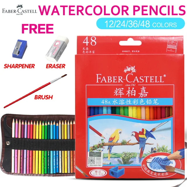 Faber castell 12/24/36/48Colors Water Colored Pencil Painting ... Faber castell 12/24/36/48Colors Water Colored Pencil Painting ...