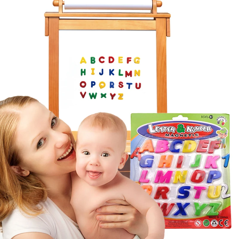 26pcs math toy colorful abc alphabet fridge magnet baby kid early